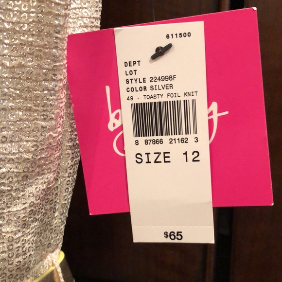 NWT by & by Girls gold metallic dress with crinoline on the bottom sz 12 - Picture 3 of 8